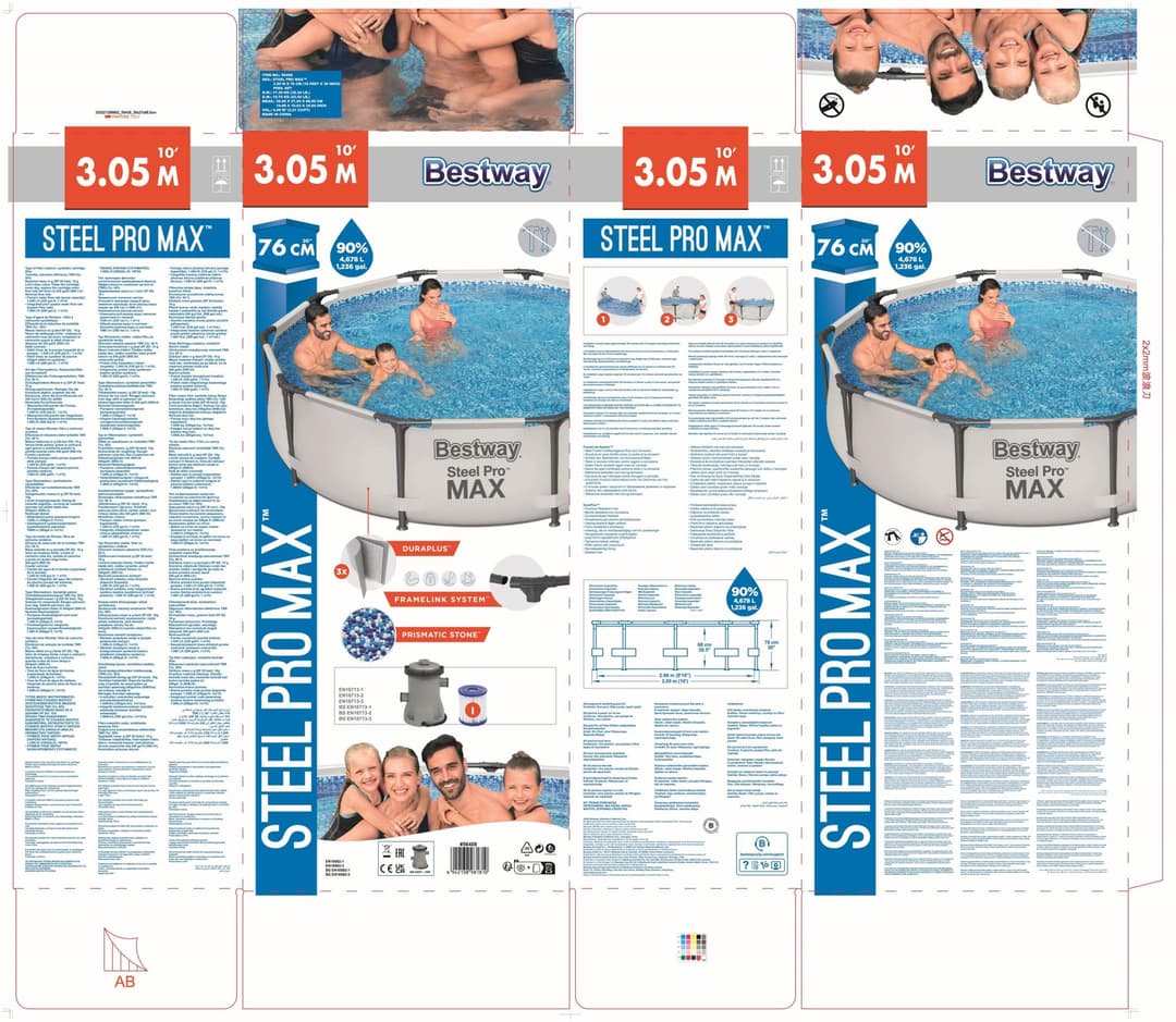 Piscine hors sol Piscine hors sol ronde Steel Pro Max 305x76cm Bestway 4