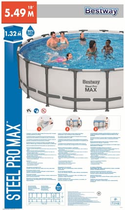 Piscine hors sol Piscine hors sol ronde Steel Pro Max 549 x 132 cm Bestway 8