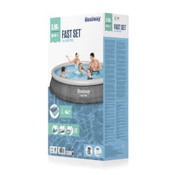 Piscine hors sol Piscine autoportante Fast Set ronde rotin 396x84cm avec filtration Bestway 7