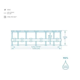 Piscine hors sol Piscine hors-sol sans accessoire SteelPro Max bois ronde 427x427x107cm Bestway 5