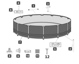 Piscine hors sol Piscine hors-sol sans accessoire SteelPro Max bois ronde 427x427x107cm Bestway 4