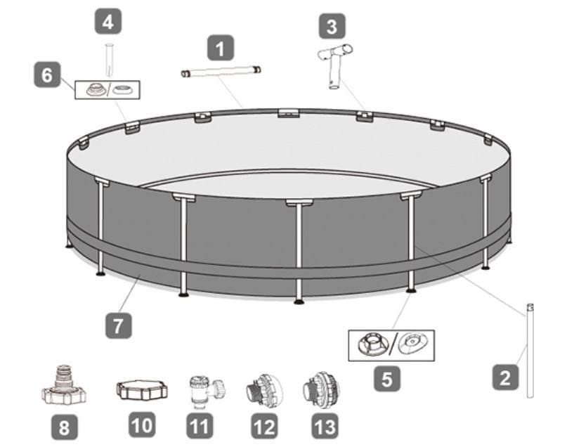 Piscine hors sol Piscine hors-sol ronde sans accessoire Swim Vista rotin 549x549x122cm Bestway 2
