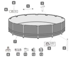 Piscine hors sol Piscine hors-sol ronde sans accessoire Swim Vista rotin 549x549x122cm Bestway 2