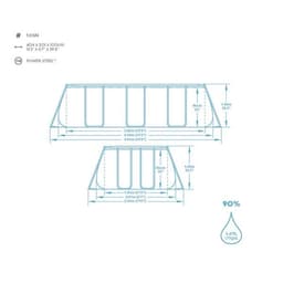 Piscine hors sol Piscine hors-sol sans accessoire rectangle Power steel 404x201x100cm Bestway 4