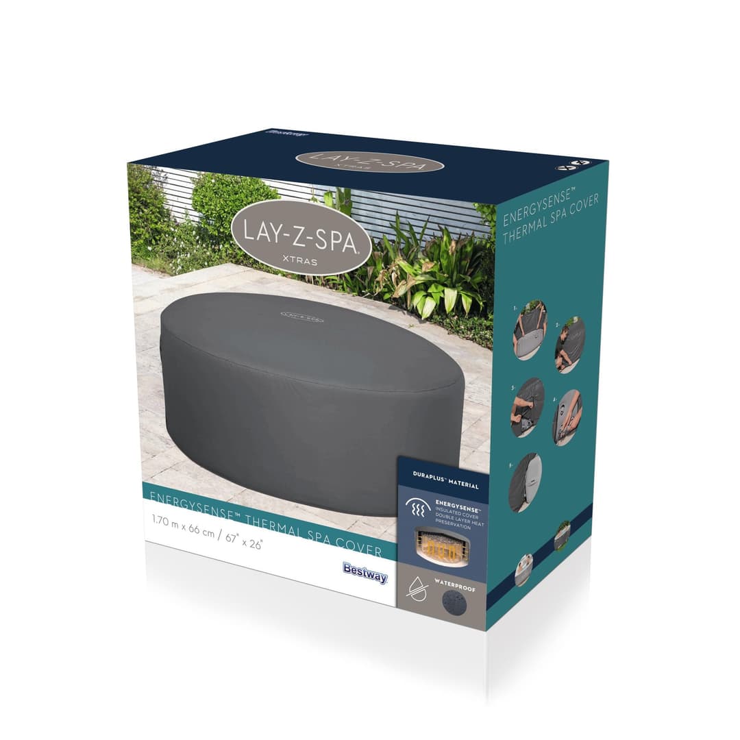 Accessoires Spa Couverture thermique Energysense pour spas ronds 1,70m x 66cm Bestway 3