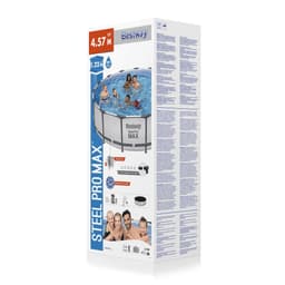 Piscine hors sol Piscine hors sol ronde Steel Pro Max™ 457 x 122 cm avec filtre à cartouche, bâche, échelle Bestway 6
