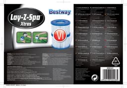Accessoires Spa Lot de 2 cartouches de filtration pour spa gonflable Lay-Z-Spa Bestway 4