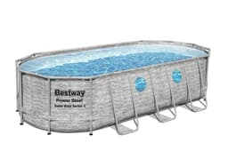 Piscine hors sol Piscine hors sol ovale Power Steel Swim Vista pierres 549x274x122cm Bestway 2