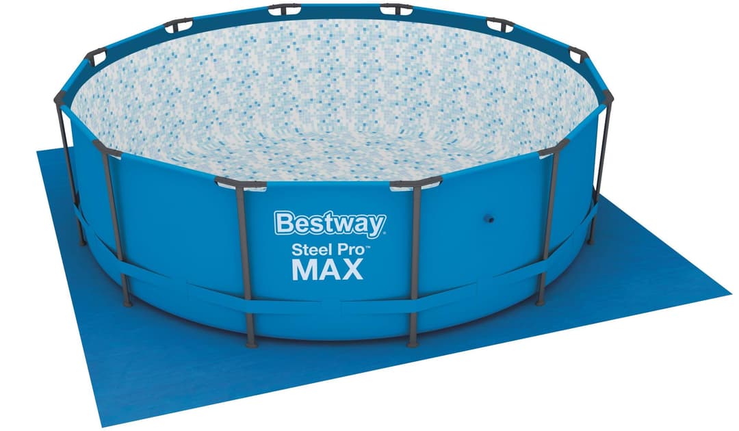 Accessoires Piscine Tapis de sol carré 396x396cm pour piscine hors sol diamètre max 366 cm Bestway 5