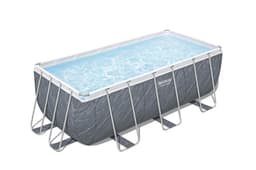 Piscine hors sol Piscine hors sol rectangle Power Steel 412 x 201 x 122 cm décor marbre Bestway 3