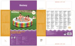 Piscine hors sol Piscine gonflable ronde Rainbow Dreams 206 x 206 x 51 cm Bestway 4