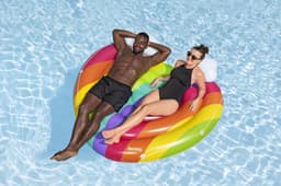 Jeux d'extérieur et trampoline Île gonflable Rainbow Dreams™ 2 personnes, 164 cm, design arc-en-ciel Bestway 2