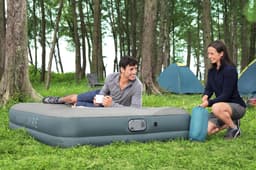Camping et tente Matelas gonflable 2 places 203x152x36cm pompe AlwayzAire électrique gris Bestway 2