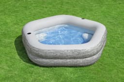 Piscine hors sol Piscine familiale gonflable décor pierre TruPrint™ 2,13 m x 2,06 m x 53 cm avec sièges Bestway 6
