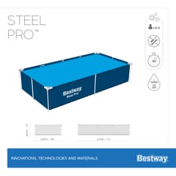 Piscine hors sol Piscine hors sol rectangulaire Steel Pro 221 x 150 x 43 cm Bestway 8