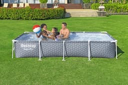 Piscine hors sol Piscine hors sol rectangle Steel Pro 366 x 201 x 66 cm décor graphique Bestway 2
