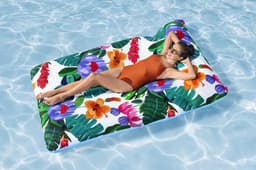 Jeux d'extérieur et trampoline Matelas de piscine gonflable avec revêtement tissu décor floral Bestway 2