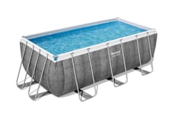 Piscine hors sol Piscine hors sol rectangulaire 412 x 201 x 122 cm Power Steel rotin Bestway 1