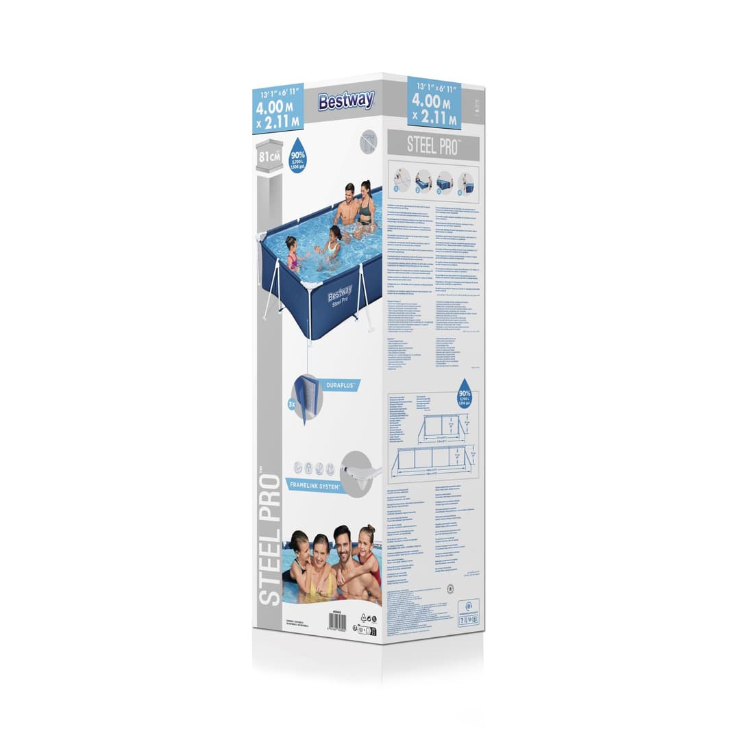 Piscine hors sol Piscine hors sol rectangle Steel Pro 400 x 211 x 81 cm Bestway 5