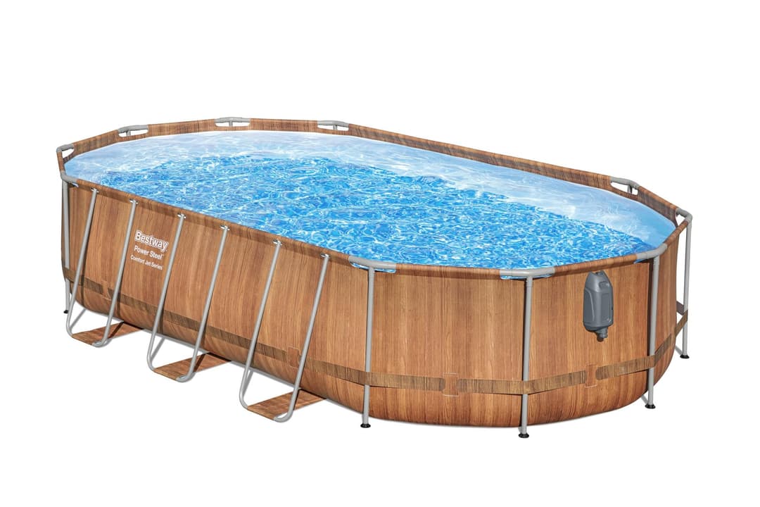 Piscine hors sol Piscine hors sol ovale 610 x 366 x 122 cm Power Steel Comfort Jet Series Bestway 2