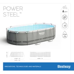 Piscine hors sol Piscine hors sol ovale Power Steel 488 x 305 x 107 cm avec accessoires Bestway 9
