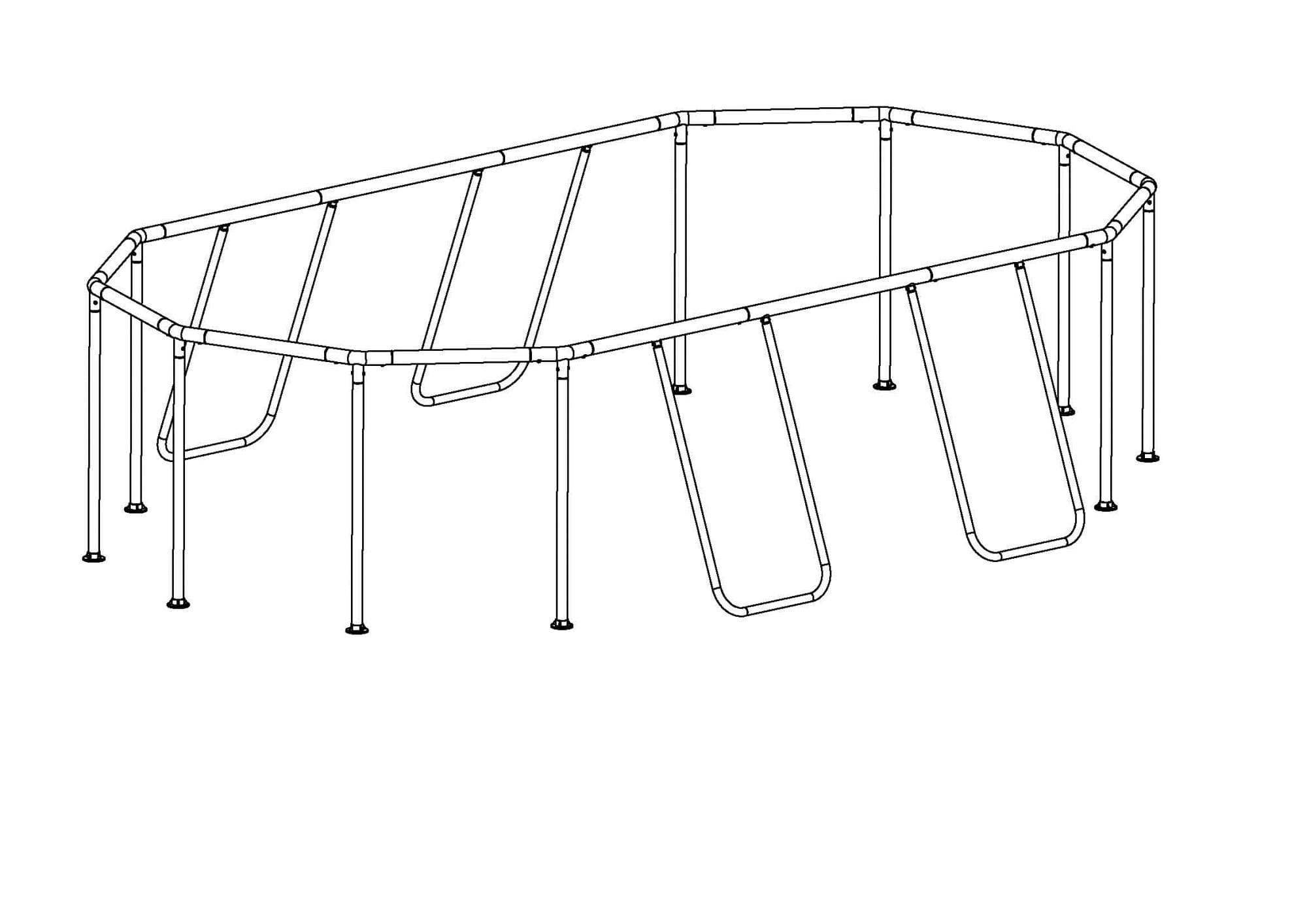 16'x10'x42"/4.88m x3.05mx1.07m Pool Frame