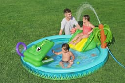 Jeux d'extérieur et trampoline Aire de jeux et piscine gonflable pour enfants Crocodile Cove Bestway 2