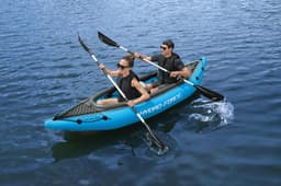 Bateaux, paddle et kayak Kayak gonflable Cove Champion X2 Hydro-Force™ 331 x 88cm, 2 places, 180 kg max, 2 pagaies, 2 ailerons amovibles et une pompe Bestway 6