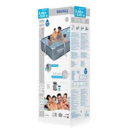 Piscine hors sol Piscine hors sol rectangle Steel Pro™ 366 x 201 x 66 cm décor graphique avec filtre à cartouche Bestway 7