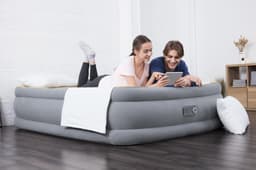 Matelas gonflables Lit gonflable 2 places 203x152x46 cm avec pompe électrique intégrée gris Bestway 9