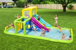 Jeux d'extérieur et trampoline Aire de jeux gonflable Splash Course 710 x 310 x 265 cm Bestway 2