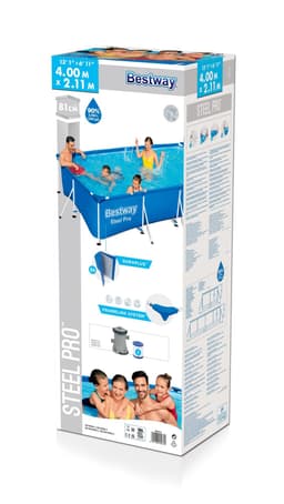 Piscine hors sol Piscine hors sol rectangle Steel Pro 400 x 211 x 81 cm bleu clair Bestway 6