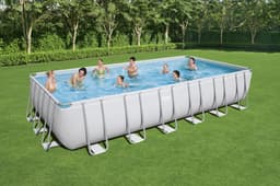 Piscine hors sol Piscine hors sol rectangle Power Steel gris clair 732 x 366 x 132 cm Bestway 3