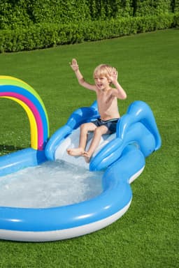 Jeux d'extérieur et trampoline Aire de jeux avec pataugeoire Rainbow 'n Shine 257 x 145 x 91 cm Bestway 7