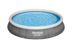 Piscine hors sol Piscine autoportante Fast Set ronde rotin 396x84cm avec filtration Bestway 5
