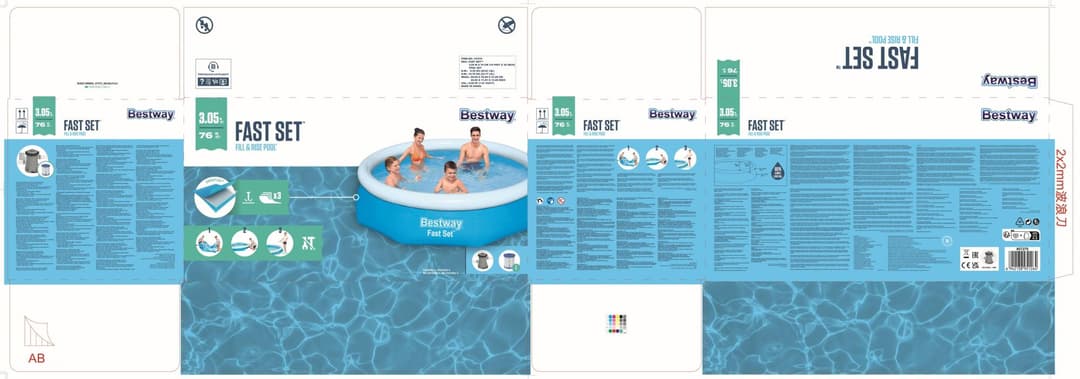 Piscine hors sol Piscine autoportante ronde Fast Set 305 x 76 cm avec filtration Bestway 4