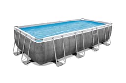 Piscine hors sol Piscine hors sol rectangle Power Steel 488 x 244 x 122 cm rotin gris Bestway 3