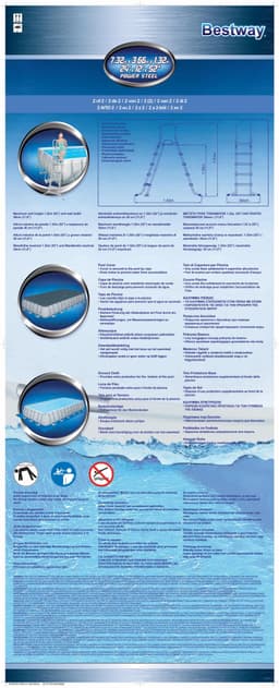 Piscine hors sol Piscine tubulaire rectangle 732 x 366 x 132 cm Power Steel Bestway 7