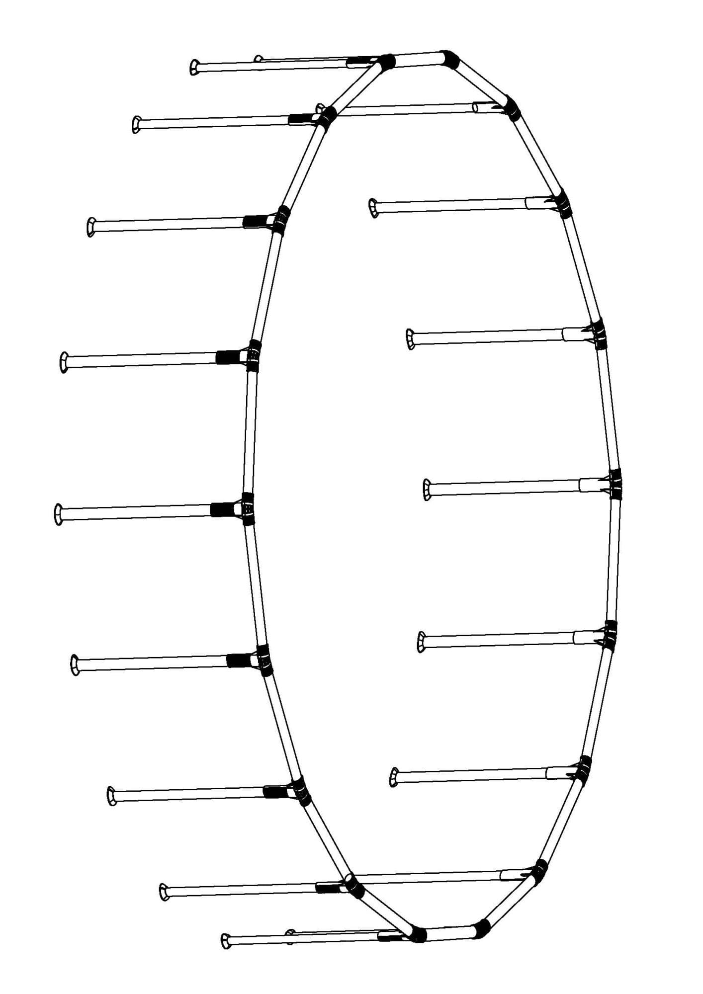 18' x 52"/5.49m x 1.32m Pool Frame(1/2)