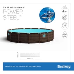 Piscine hors sol Piscine hors sol ronde 549x122cm Power Steel Swim Vista Series II Bestway 9