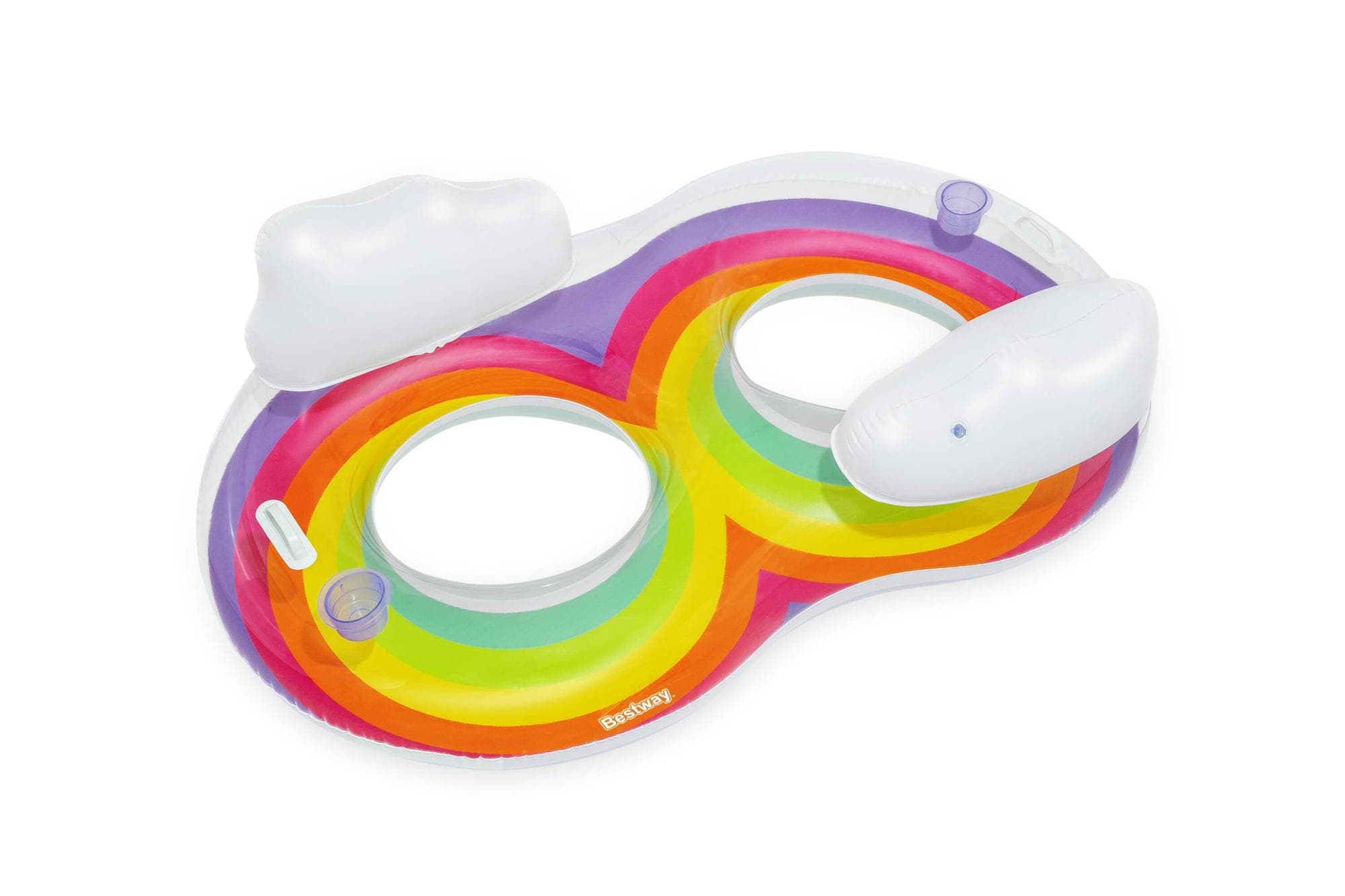 Jeux d'extérieur et trampoline Bouée double 2 personnes 186 x 116 cm Rainbow Dreams™ Bestway 1