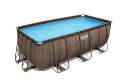 Piscine hors sol Piscine hors sol rectangle Power Steel 412 x 201 x 122 cm rotin marron Bestway 2
