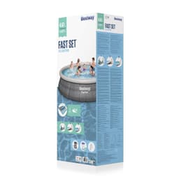 Piscine hors sol Piscine autoportante Fast Set ronde 457x107cm rotin gris - accessoires Bestway 7