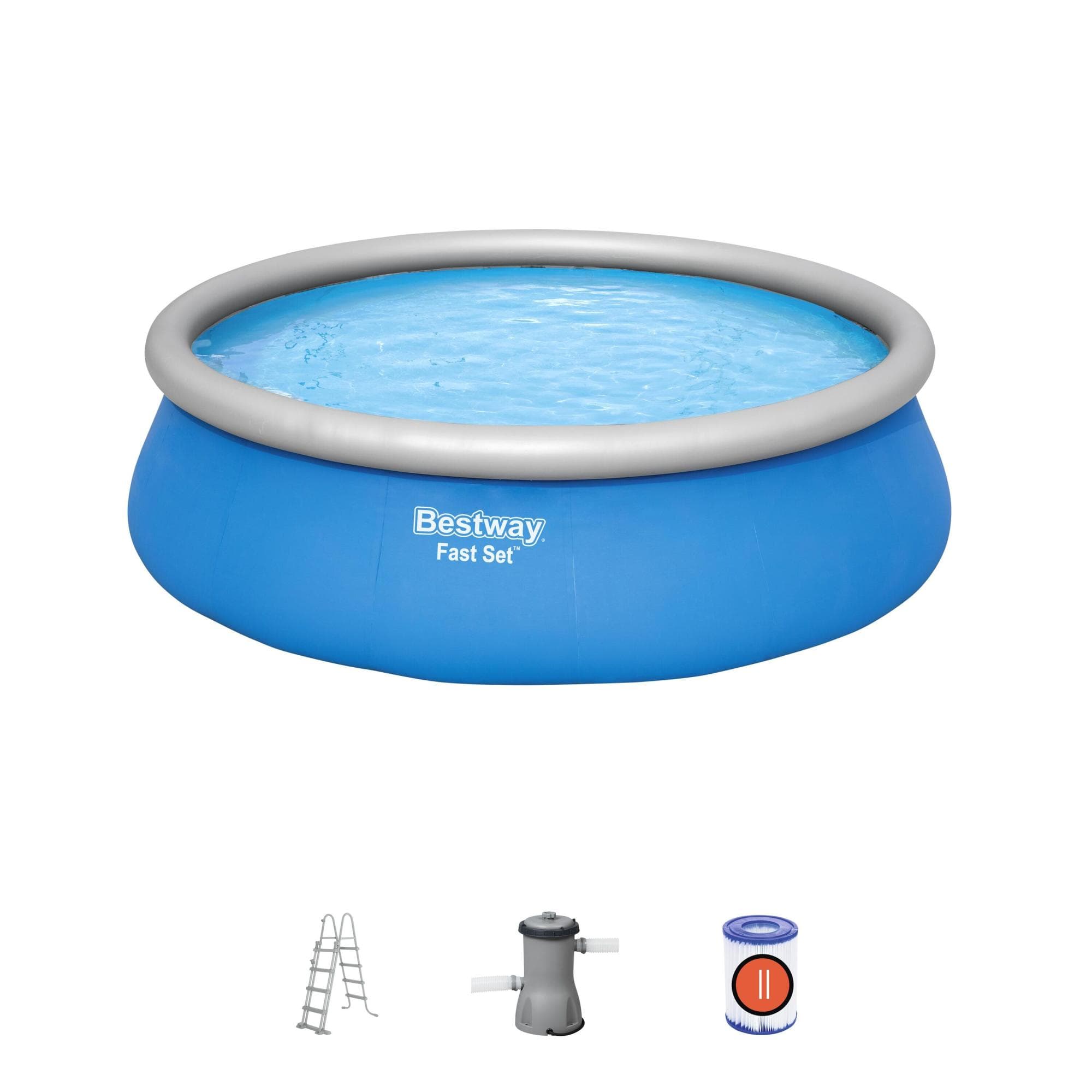 Piscine hors sol Piscine autoportante Fast Set ronde 457 x 122 cm avec accessoires Bestway 1