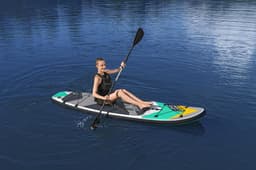 Bateaux, paddle et kayak Paddle SUP gonflable Hydro-Force™ Aqua Wander, 305 x 84 x 12 cm avec pagaie, leash, pompe, 2 ailerons et sac à dos de transport, siège détachable Bestway 6