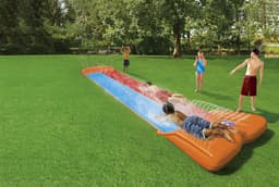 Jeux d'extérieur et trampoline Tapis glissant 2 pistes longueur 549 cm avec rampe d'élan Bestway 7