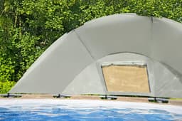 Piscine hors sol Piscine hors sol ronde Power Steel avec auvent 396x107cm rotin beige Bestway 9