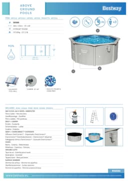 Piscine hors sol Piscine acier hors sol ronde Hydrium 300 x 120 cm Bestway 7
