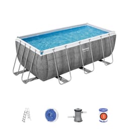 Piscine hors sol Piscine hors sol rectangulaire 412 x 201 x 122 cm Power Steel rotin Bestway 3