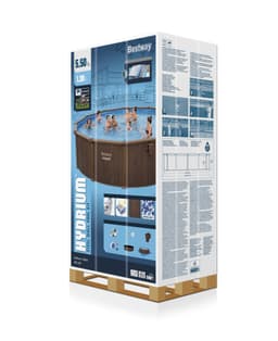 Piscine hors sol Piscine acier hors sol ronde Hydrium 550 x 130 cm effet bois Bestway 7
